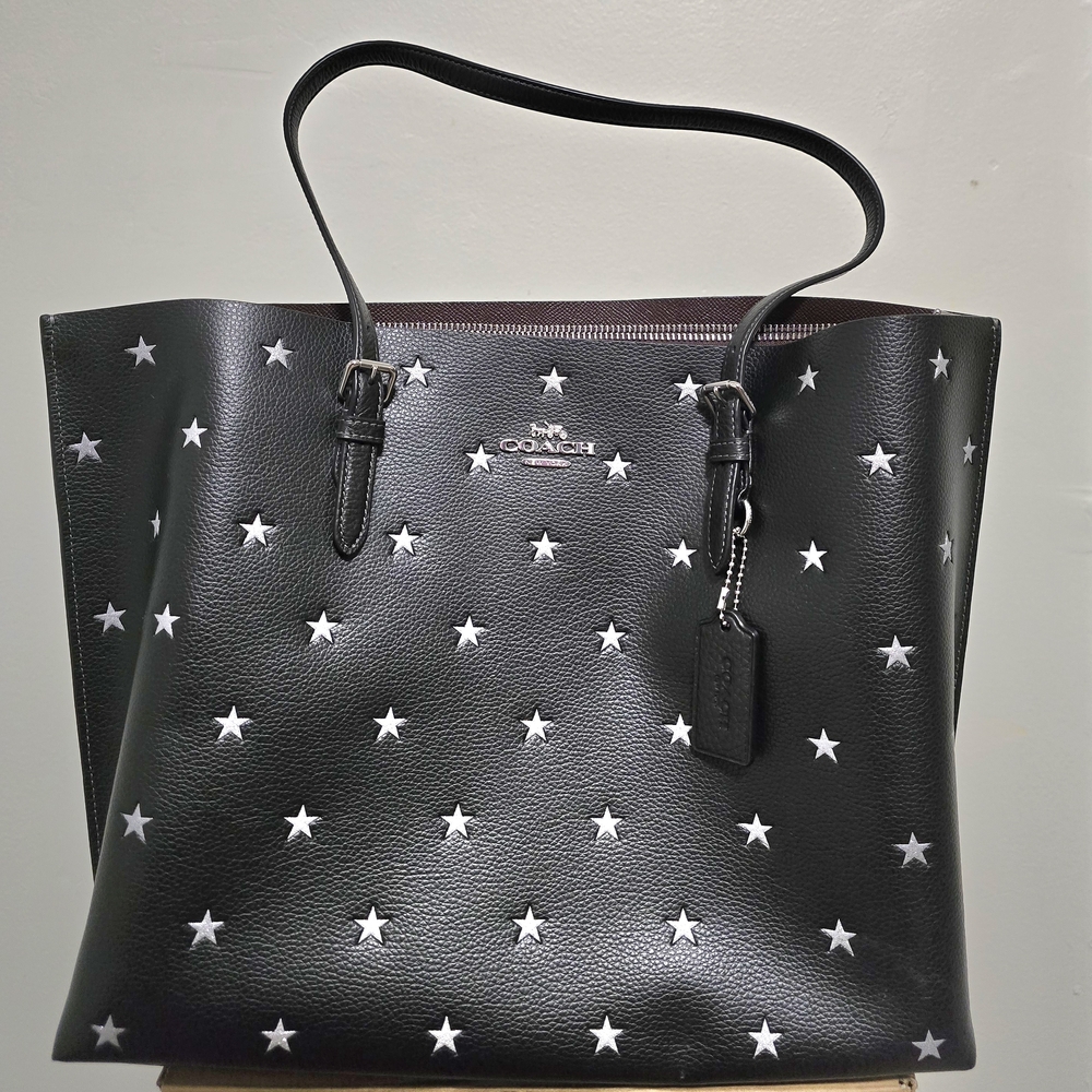 Coach Black Star-Studded Women's Tote Bag